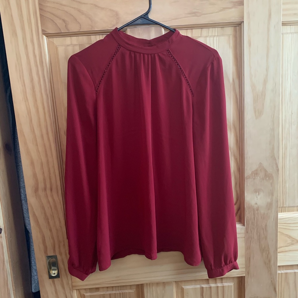 Express burgundy Dress shirt